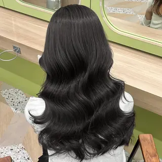 ロング シオン/艶髪カラー/ 韓国ヘアのヘアスタイル