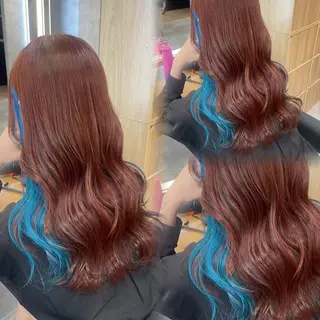 ロング カラー ヘアアレンジ 透明感カラー/推しカ ラー☁️JURAのヘアスタイル