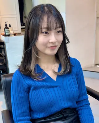 セミロング カラー インナーカラー/レイ ヤーカット♡/マキシのヘアスタイル