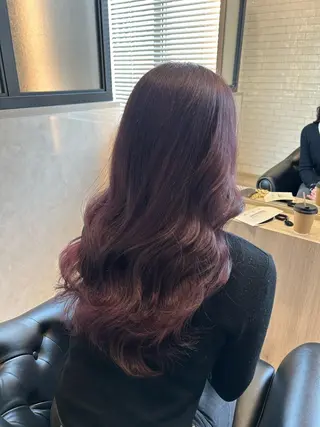 ロング カラー &chaLme   心斎橋所属・emi/髪質改善/ 韓国風/艶カラーのヘアスタイル