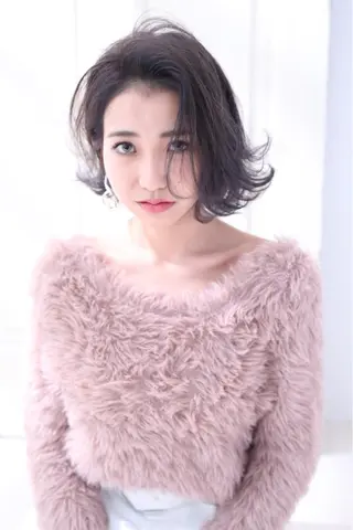 ショート カラー パーマ 小顔カット✨ 透明感カラー/村上のヘアスタイル
