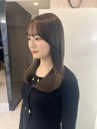 セミロング カラー ✨髪質改善✖︎韓国 レイヤー✨ナカムラのヘアスタイル