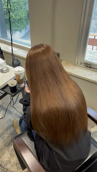 ロング 渋谷ケアブリーチ ❤️‍🔥徳田空悟のヘアスタイル