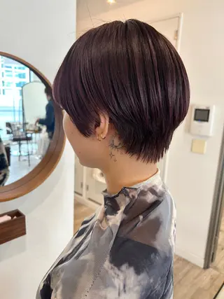 ショート カラー ショート/ボブ/透明 感カラー/高橋あみのヘアスタイル