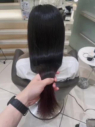 ロング カラー 💖大人韓国ヘア💖 韓国艶カラー【銀座】のヘアスタイル
