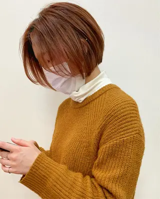 ショート カラー ﾊｲﾄｰﾝ/ｼｮｰﾄ 村上淳乃🐥のヘアスタイル