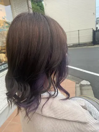 ミディアム カラー 🪼高評価🪼 💎柴崎の藤咲💎のヘアスタイル