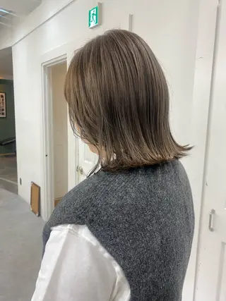 ミディアム カラー レイヤーボブ/ 艶カラー/サナ🌼のヘアスタイル