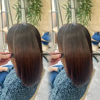 セミロング メンズバレイヤージュ 斉藤春のヘアスタイル