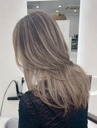 ロング カラー 髪質改善ストレート髪 質改善カラー特化中崎のヘアスタイル