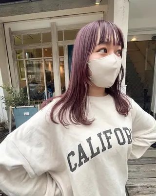 セミロング カラー 🙃 透明感カラー/ボブのヘアスタイル