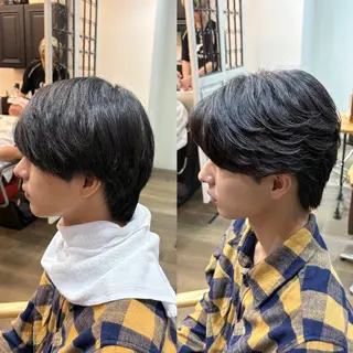 ショート パーマ メンズ 韓国風メンズ/毛流れ ヘアなら須田龍世のヘアスタイル