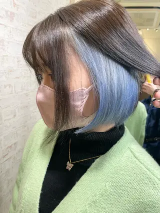 セミロング カラー matiz マティス 表参道所属・💚アンブレラカラー 髪質改善 丸尾】のヘアスタイル