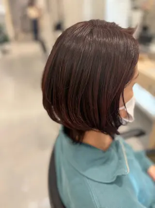 ミディアム カラー すざき ことみのヘアスタイル