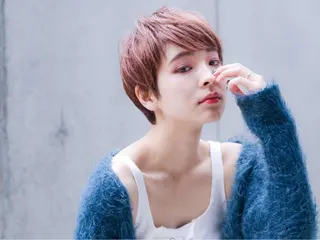 ショート カラー ヘアアレンジ メンズ ミニボブ/ブリーチ 🌈MISATOのヘアスタイル