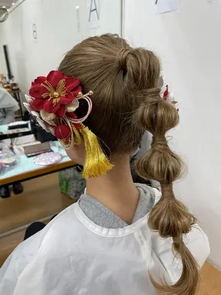 ロング ヘアアレンジ cecile hair所属・開發 紗貴のヘアスタイル