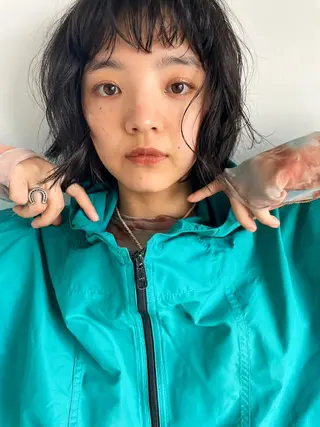 ミディアム カラー パーマ CEINE＋ officialのヘアスタイル