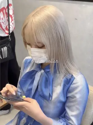 セミロング カラー ヘアアレンジ パーマ メンズ キッズ カラー特化サロン Eir心斎橋のヘアスタイル