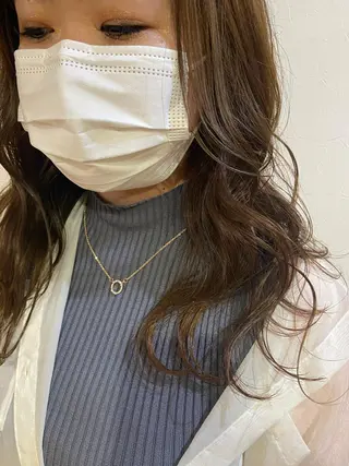 セミロング カラー Ate by little所属・青木 梢のヘアスタイル