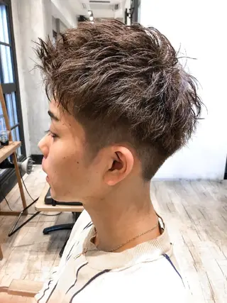 メンズ ショート カラー amie高崎所属・高崎メンズパーマ 髪質改善TAKEのヘアスタイル