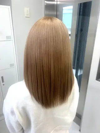 ミディアム カラー ヘアアレンジ ハイトーン特化 ♡shoka♡のヘアスタイル