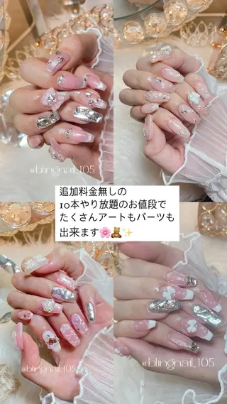 ネイル 23時まで❤︎韓国、 ワンホンネイルのネイルデザイン