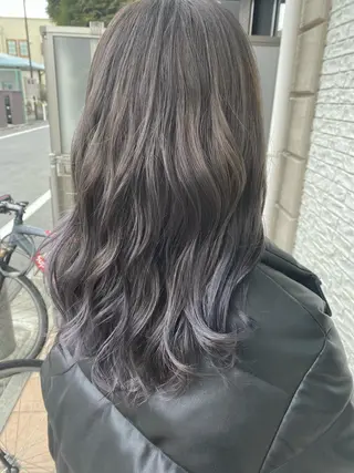 カラー 透明感ブリーチ ハイトーンウエダのヘアスタイル