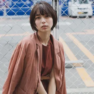 ショート カラー ボブウルフ／ボブ Satsuki【名駅のヘアスタイル