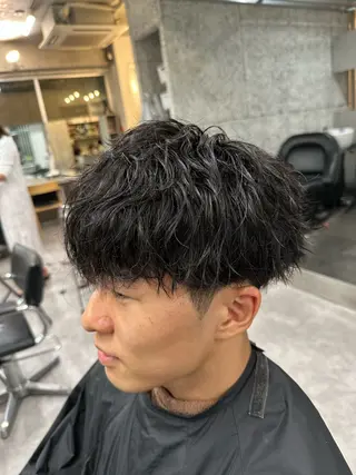 ショート パーマ メンズ 【メンズパーマ】比嘉 啓人のヘアスタイル