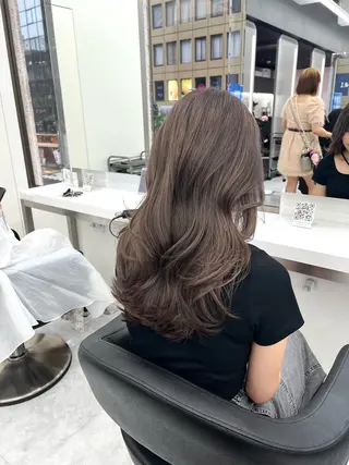 セミロング カラー ヘアアレンジ 透明感×韓流ハイ トーン🫧RYUTAのヘアスタイル