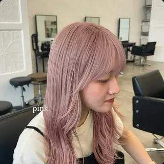 ロング カラー レイヤー/ボブ/透明 感カラー/佐藤奈由のヘアスタイル