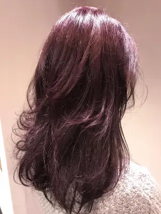 ロング カラー ひろせ かなのヘアスタイル