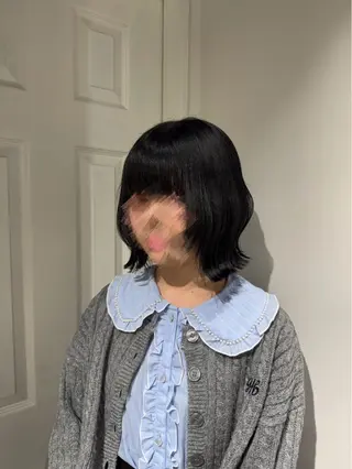 ミディアム カラー ななみ.⋆𝜗𝜚 暖色艶カラー/まつパのヘアスタイル