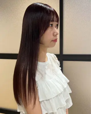 ロング カラー 艶カラー/韓国顔周り 🎀mamiのヘアスタイル