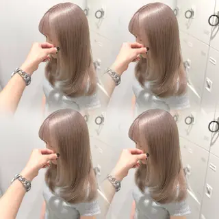 セミロング カラー ハイトーン/レイヤー 透明感/瑶平のヘアスタイル