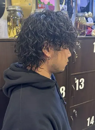 ショート パーマ メンズ 【扉gate】野崎 英幸のヘアスタイル