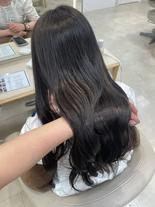ロング カラー 透明感ワンカラー🎀 レイヤー/AOのヘアスタイル
