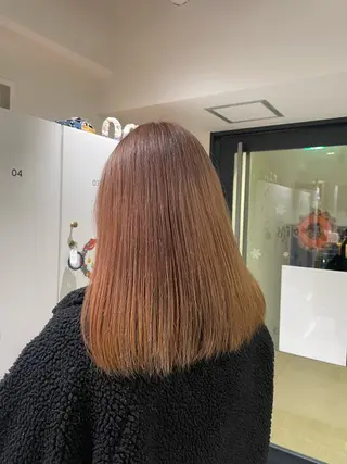 ミディアム カラー 暖色カラー/レイヤー スタイル みはる🌙のヘアスタイル