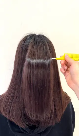 セミロング カット/暖色カラー/ rikako🌻のヘアスタイル