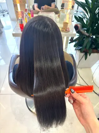 ロング パーマ カット/暖色カラー/ rikako🌻のヘアスタイル