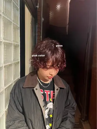 ショート カラー パーマ MARIO HAIR DESIGN所属・艶カラー/レイヤー /ボブ🌒Ameriのヘアスタイル