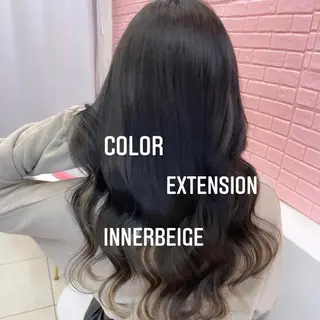 ロング カラー エクステ🩵ブリーチ 韓国ヘア🩵KAEのヘアスタイル