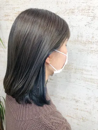 ミディアム カラー ケアブリーチ /髪質 改善/古橋圭史郎のヘアスタイル
