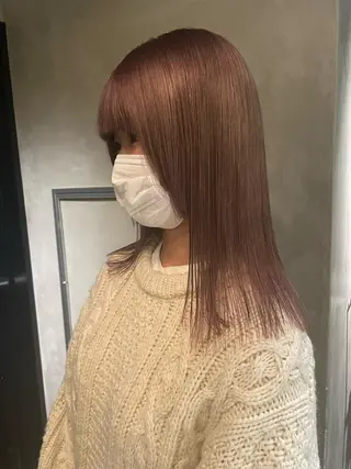 セミロング カラー classic 新横浜所属・大人girly🛋️ 🤍yukakoのヘアスタイル