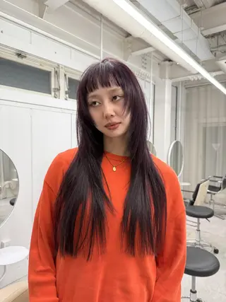 ロング カラー ヘアアレンジ 🦠デザインカラー/ 魚瀬あおい🦠のヘアスタイル