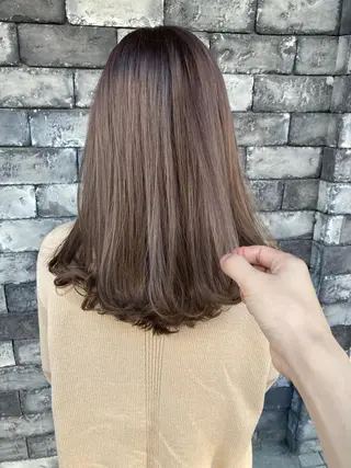 セミロング カラー ✂️似合わせの魔術師 石田一樹✂️のヘアスタイル