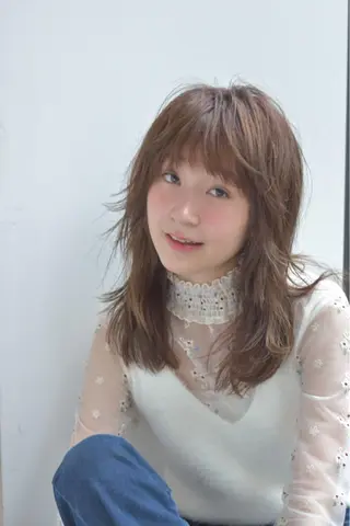 ミディアム セミロング カラー 磯部 巧 bob/ショートのヘアスタイル