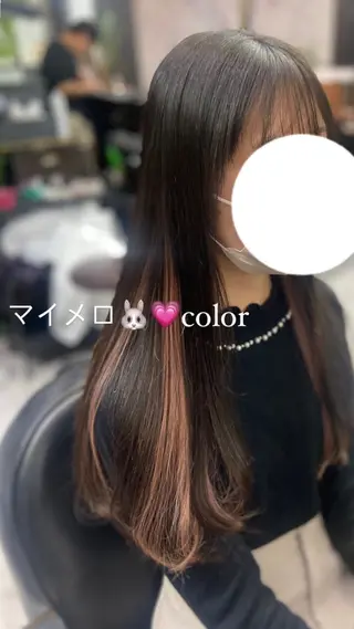 ロング カラー 瀧下 唯のヘアスタイル