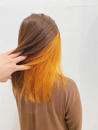 ロング カラー ヘアアレンジ メンズパーマ 特化中澤のヘアスタイル