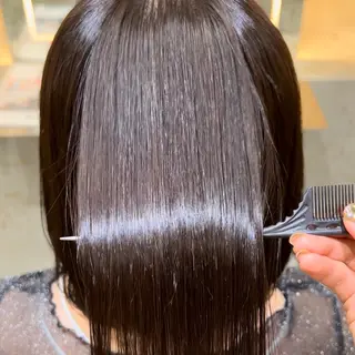 ミディアム ボブ/くびれボブ/ 髪質改善/Ru-kaのヘアスタイル